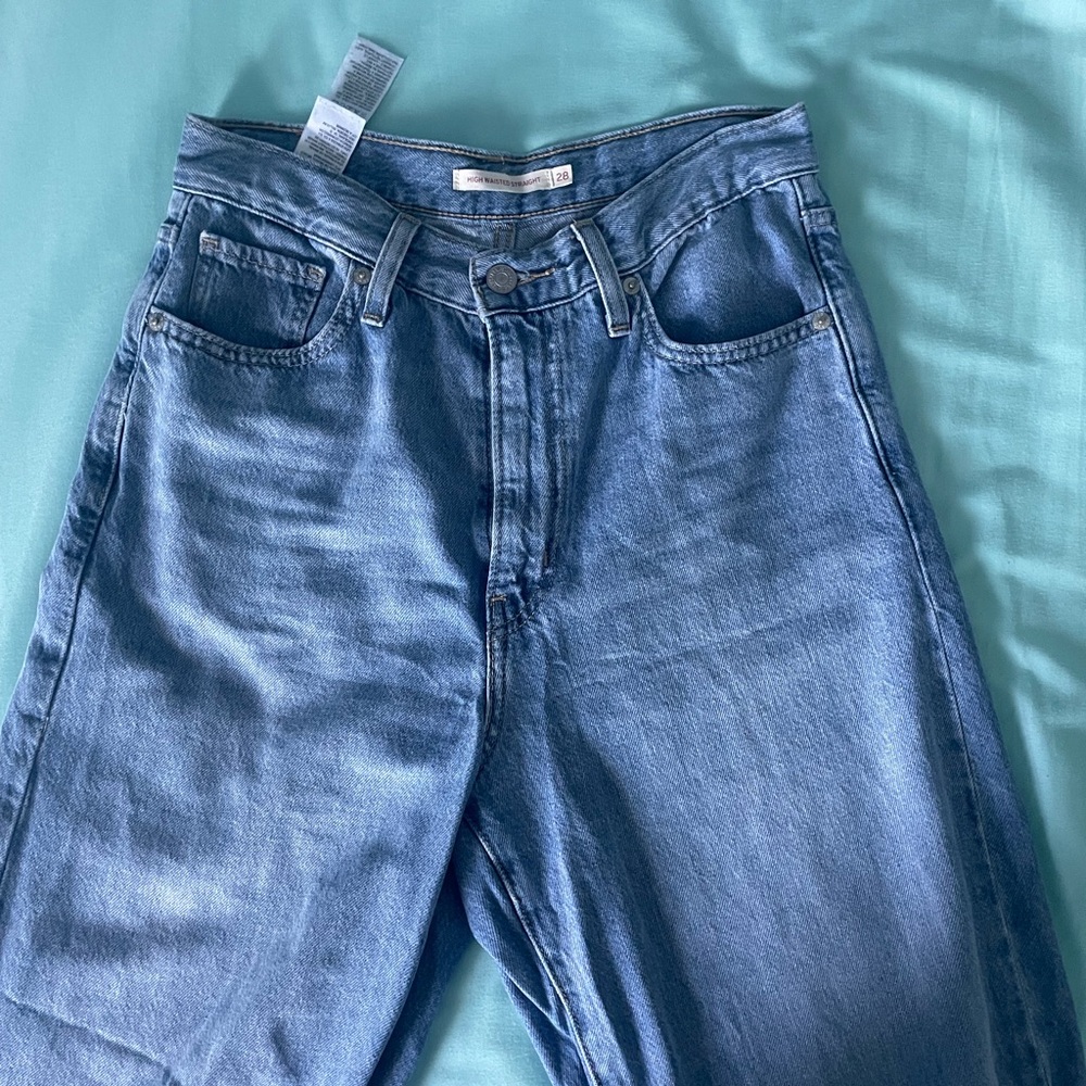Levi High Waisted Straight Jeans
